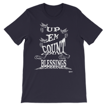 Blessings Count Em Up Unisex White Letters Short Sleeve T-shirt