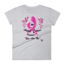 Eye Am A Survivor - Hearts (Breast Cancer)  Women's short sleeve t-shirt