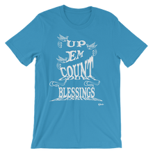 Blessings Count Em Up Unisex White Letters Short Sleeve T-shirt