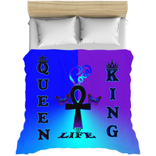 King & Queen Purple/Blue Passion Power Life Duvet Covers