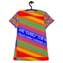 Dare Yourself To Be Nu... Pride Challenge Yourself To Re-envision You All-Over Print Women's Athletic T-shirt