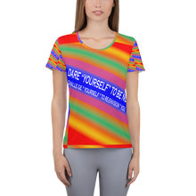 Dare Yourself To Be Nu... Pride Challenge Yourself To Re-envision You All-Over Print Women's Athletic T-shirt