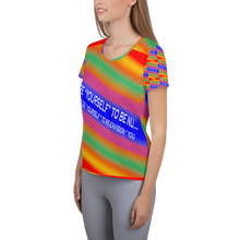 Dare Yourself To Be Nu... Pride Challenge Yourself To Re-envision You All-Over Print Women's Athletic T-shirt