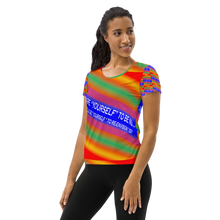 Dare Yourself To Be Nu... Pride Challenge Yourself To Re-envision You All-Over Print Women's Athletic T-shirt