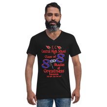 E. C. Central Class of 88 Shades of Greatness (Mask) R Unisex Short Sleeve V-Neck T-Shirt