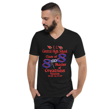 E. C. Central Class of 88 Shades of Greatness (Mask) R Unisex Short Sleeve V-Neck T-Shirt