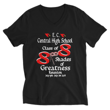 E. C. Central Class of 88 Shades of Greatness (Mask) Unisex Short Sleeve V-Neck T-Shirt (WL/R88)