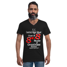 E. C. Central Class of 88 Shades of Greatness (Cardinal) R88/WL Unisex Short Sleeve V-Neck T-Shirt