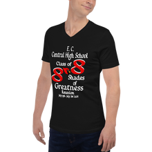 E. C. Central Class of 88 Shades of Greatness (Cardinal) R88/WL Unisex Short Sleeve V-Neck T-Shirt