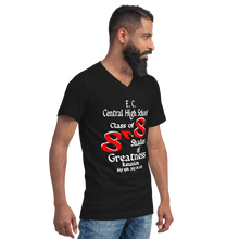 E. C. Central Class of 88 Shades of Greatness (Cardinal) R88/WL Unisex Short Sleeve V-Neck T-Shirt