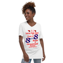 E. C. Central Class of 88 Shades of Greatness (Mask) B88/RL Unisex Short Sleeve V-Neck T-Shirt