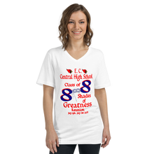 E. C. Central Class of 88 Shades of Greatness (Mask) B88/RL Unisex Short Sleeve V-Neck T-Shirt