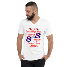 E. C. Central Class of 88 Shades of Greatness (Mask) R Unisex Short Sleeve V-Neck T-Shirt
