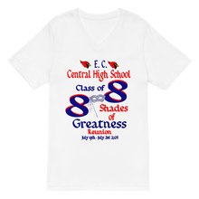 E. C. Central Class of 88 Shades of Greatness (Mask) B88/Mixed Lt. Unisex Short Sleeve V-Neck T-Shirt