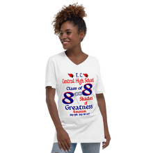 E. C. Central Class of 88 Shades of Greatness (Mask) B88/Mixed Lt. Unisex Short Sleeve V-Neck T-Shirt