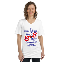 E. C. Central Class of 88 Shades of Greatness (Cardinal) B Unisex Short Sleeve V-Neck T-Shirt