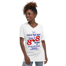 E. C. Central Class of 88 Shades of Greatness (Cardinal) B Unisex Short Sleeve V-Neck T-Shirt
