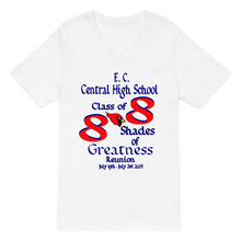 E. C. Central Class of 88 Shades of Greatness (Cardinal) B Unisex Short Sleeve V-Neck T-Shirt