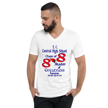 E. C. Central Class of 88 Shades of Greatness (Cardinal) B Unisex Short Sleeve V-Neck T-Shirt