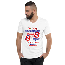 E. C. Central Class of 88 Shades of Greatness (Mask) R88/Mixed Lt. Unisex Short Sleeve V-Neck T-Shirt