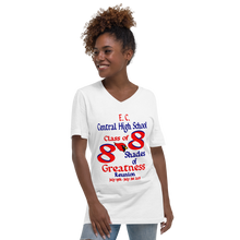 E. C. Central Class of 88 Shades of Greatness (Cardinal) R88 / Mixed Unisex Short Sleeve V-Neck T-Shirt