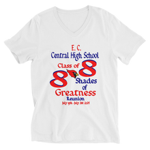E. C. Central Class of 88 Shades of Greatness (Cardinal) R88 / Mixed Unisex Short Sleeve V-Neck T-Shirt