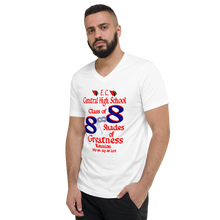 E. C. Central Class of 88 Shades of Greatness (Mask) B88/RL Unisex Short Sleeve V-Neck T-Shirt