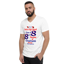 E. C. Central Class of 88 Shades of Greatness (Mask) B88 / Mixed  Unisex Short Sleeve V-Neck T-Shirt