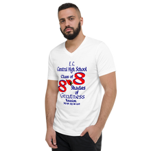 E. C. Central Class of 88 Shades of Greatness (Cardinal) B Unisex Short Sleeve V-Neck T-Shirt