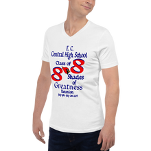 E. C. Central Class of 88 Shades of Greatness (Cardinal) R88/BL Unisex Short Sleeve V-Neck T-Shirt