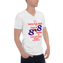 E. C. Central Class of 88 Shades of Greatness ( Cardinal) R Unisex Short Sleeve V-Neck T-Shirt