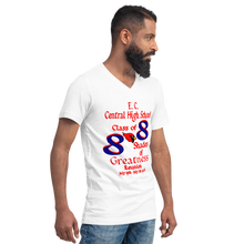 E. C. Central Class of 88 Shades of Greatness ( Cardinal) R Unisex Short Sleeve V-Neck T-Shirt