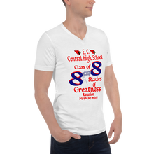 E. C. Central Class of 88 Shades of Greatness (Mask) B88/RL Unisex Short Sleeve V-Neck T-Shirt