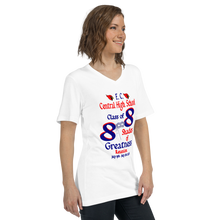 E. C. Central Class of 88 Shades of Greatness (Mask) B88/Mixed Lt. Unisex Short Sleeve V-Neck T-Shirt