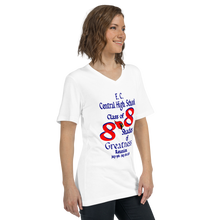 E. C. Central Class of 88 Shades of Greatness (Cardinal) B Unisex Short Sleeve V-Neck T-Shirt