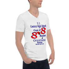 E. C. Central Class of 88 Shades of Greatness (Cardinal) B Unisex Short Sleeve V-Neck T-Shirt