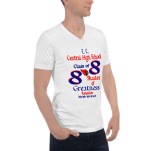 E. C. Central Class of 88 Shades of Greatness (Cardinal) B88 / Mixed Unisex Short Sleeve V-Neck T-Shirt