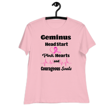Geminus Headstart Pink Hearts and Courageous Souls Women's Relaxed T-Shirt - BC