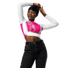 Eye Am Nu - Pink for a Cure It's A Swirl Recycled long-sleeve crop top