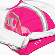 Eye Am Nu - Pink for a Cure It's A Swirl Recycled long-sleeve crop top