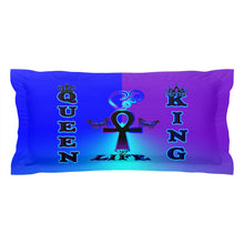 King & Queen Purple/Blue Passion Power Life Pillow Shams