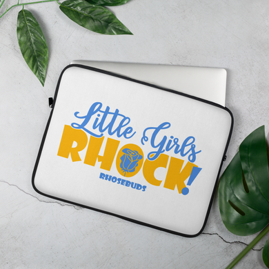 Rhosebud (Sigma Gamma Rho) Little Girls Rock (Yellow) Laptop Sleeve