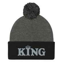 King Pom Pom Knit Cap (Grey Lt)