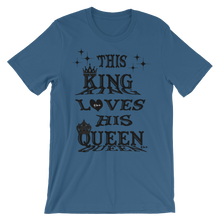 This King Loves His Queen Black Letters Unisex Short Sleeve T-Shirt