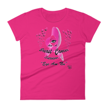 Eye Am A Survivor - Hearts (Breast Cancer)  Women's short sleeve t-shirt