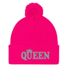 Queen Pom Pom Knit Cap (Grey Lt)