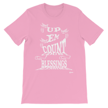 Blessings Count Em Up Unisex White Letters Short Sleeve T-shirt