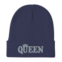 Queen Knit Beanie (Grey Lt)
