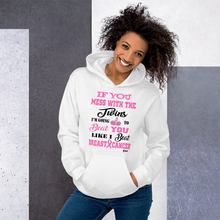 If You Mess with the Twins"Breast Cancer"  Unisex Hoodie