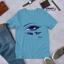 Eye Am Nu - Blue Eyes BC 3001 Unisex Short Sleeve Jersey T-Shirt with Tear Away Label
